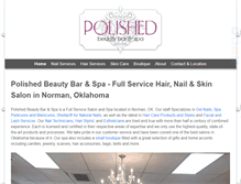 Tablet Screenshot of polishedbeautybar.com